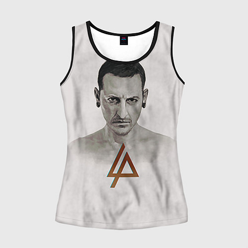 Женская майка без рукавов Chester Bennington / 3D-Черный – фото 1