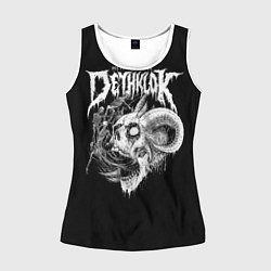 Майка-безрукавка женская Dethklok: Goat Skull, цвет: 3D-белый