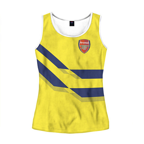 Женская майка без рукавов Arsenal FC: Yellow style / 3D-Белый – фото 1