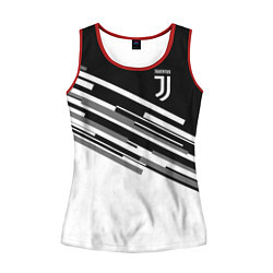 Майка-безрукавка женская FC Juventus: B&W Line, цвет: 3D-красный