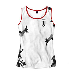 Майка-безрукавка женская FC Juventus: White Original, цвет: 3D-красный