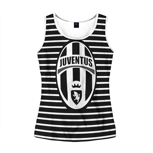 Женская майка без рукавов FC Juventus: Black Lines / 3D-Белый – фото 1