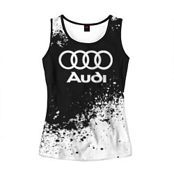 Майка-безрукавка женская Audi: Black Spray, цвет: 3D-черный
