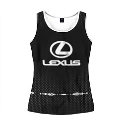 Майка-безрукавка женская Lexus: Black Abstract, цвет: 3D-белый