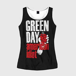 Майка-безрукавка женская Green Day: American Idiot, цвет: 3D-белый