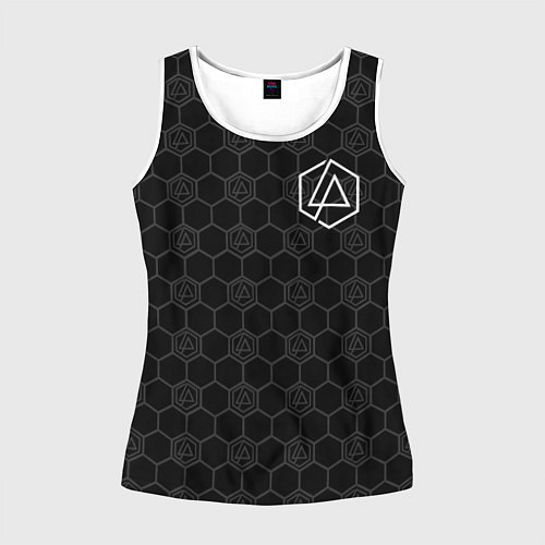 Женская майка без рукавов Linkin Park: Black Carbon / 3D-Белый – фото 1