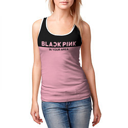 Майка-безрукавка женская Black Pink: In Your Area, цвет: 3D-белый — фото 2