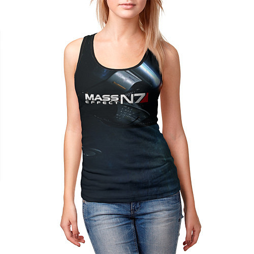 Женская майка без рукавов Mass Effect N7 / 3D-Черный – фото 3