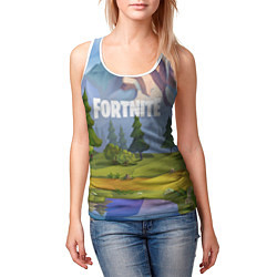 Майка-безрукавка женская Fortnite: Forest View, цвет: 3D-белый — фото 2