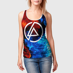 Майка-безрукавка женская LINKIN PARK, цвет: 3D-белый — фото 2