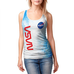 Майка-безрукавка женская NASA НАСА, цвет: 3D-белый — фото 2