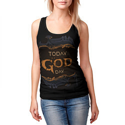 Майка-безрукавка женская God day GOW, цвет: 3D-черный — фото 2