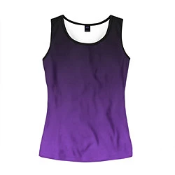 Майка-безрукавка женская Ночной градиент Фиолетовый, цвет: 3D-черный
