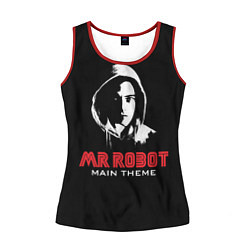 Майка-безрукавка женская MR ROBOT Хакер, цвет: 3D-красный