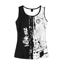 Майка-безрукавка женская Blink 182 БРЫЗГИ, цвет: 3D-черный