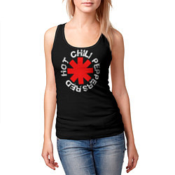 Майка-безрукавка женская Red Hot Chili Peppers Rough Logo, цвет: 3D-черный — фото 2