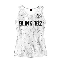 Майка-безрукавка женская Blink 182 Glitch на светлом фоне, цвет: 3D-белый