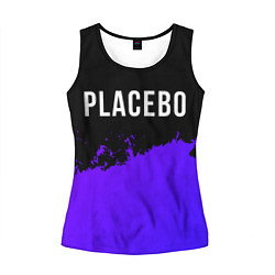 Майка-безрукавка женская Placebo Purple Grunge, цвет: 3D-черный