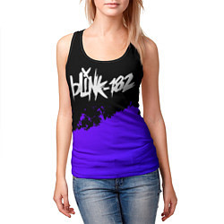 Майка-безрукавка женская Blink 182 Purple Grunge, цвет: 3D-черный — фото 2