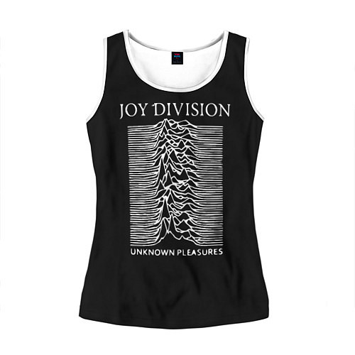 Женская майка без рукавов Joy Division - unknown pleasures / 3D-Белый – фото 1