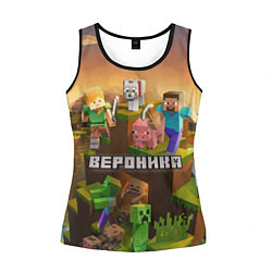 Майка-безрукавка женская Вероника Minecraft, цвет: 3D-черный