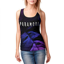 Майка-безрукавка женская Paramore neon monstera, цвет: 3D-черный — фото 2