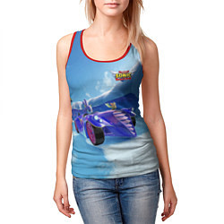 Майка-безрукавка женская Blaze the Cat - Team Sonic racing, цвет: 3D-красный — фото 2
