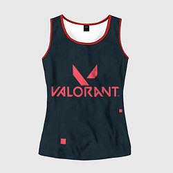 Майка-безрукавка женская Valorant игрок, цвет: 3D-красный