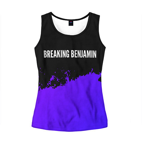 Женская майка без рукавов Breaking Benjamin purple grunge / 3D-Черный – фото 1