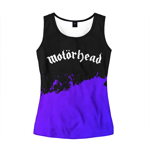 Женская майка без рукавов Motorhead purple grunge / 3D-Черный – фото 1