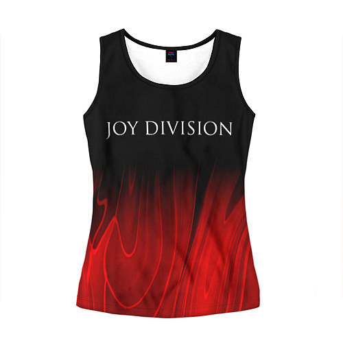 Женская майка без рукавов Joy Division red plasma / 3D-Черный – фото 1