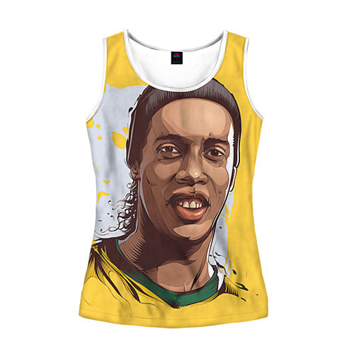 Женская майка без рукавов Ronaldinho Art / 3D-Белый – фото 1