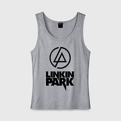 Майка женская хлопок Linkin Park, цвет: меланж