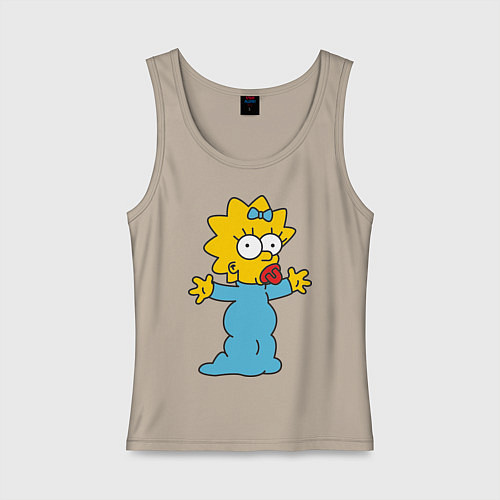 Женская майка Maggie Simpson / Миндальный – фото 1