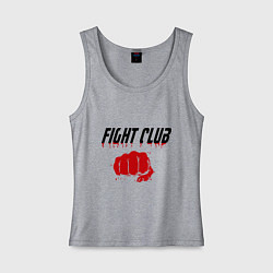 Майка женская хлопок Fight Club, цвет: меланж