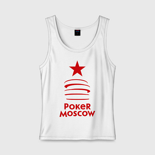 Женская майка Poker Moscow / Белый – фото 1