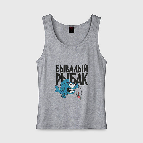 Женская майка Бывалый рыбак / Меланж – фото 1