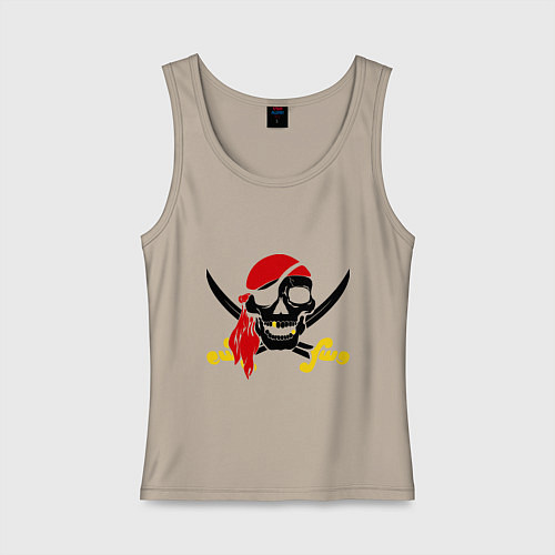 Женская майка Пиратская футболка / Миндальный – фото 1