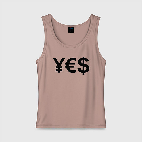 Женская майка YE$ / Пыльно-розовый – фото 1