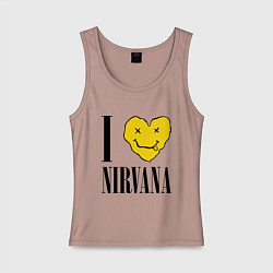 Женская майка I love Nirvana