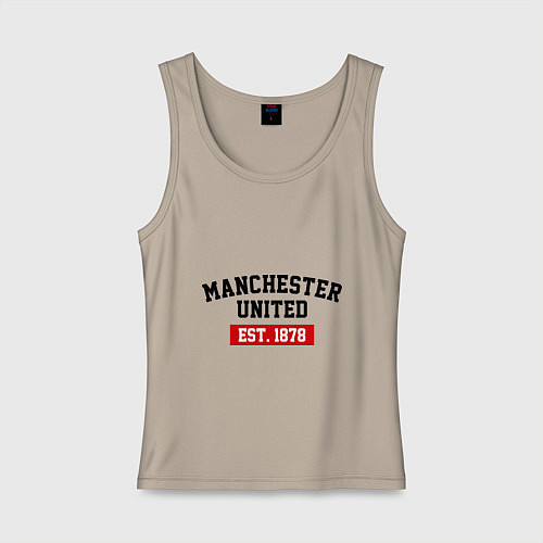 Женская майка FC Manchester United Est. 1878 / Миндальный – фото 1