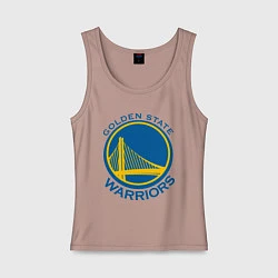 Майка женская хлопок Golden state Warriors, цвет: пыльно-розовый