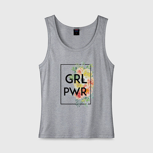 Женская майка GRL PWR / Меланж – фото 1