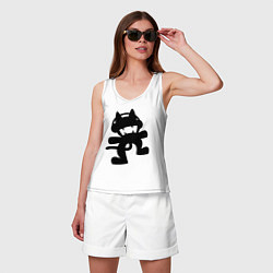Майка женская хлопок MONSTERCAT, цвет: белый — фото 2