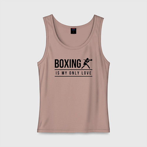 Женская майка Boxing life / Пыльно-розовый – фото 1