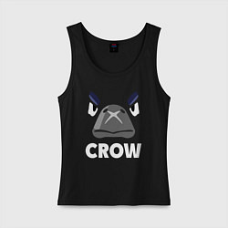 Майка женская хлопок Brawl Stars CROW, цвет: черный