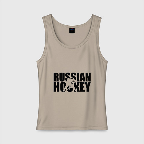 Женская майка Russian Hockey / Миндальный – фото 1