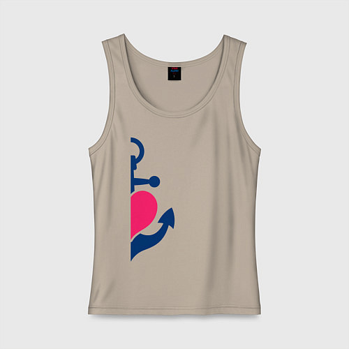 Женская майка Якорь / Миндальный – фото 1