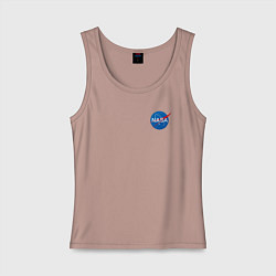 Майка женская хлопок NASA, цвет: пыльно-розовый
