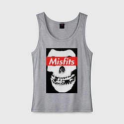 Майка женская хлопок Misfits, цвет: меланж